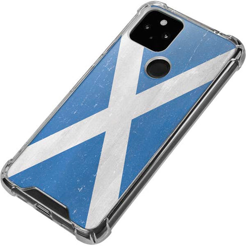 Scotland Flag Distressed Google Pixel 4a 5G Clear Case